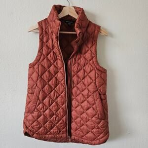 Athleta Whisper Featherless Quilted Vest Brown Small